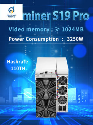Antminer S19プロ110Th 3250W Bitcoin鉱山のAsic機械bitcoinの採鉱